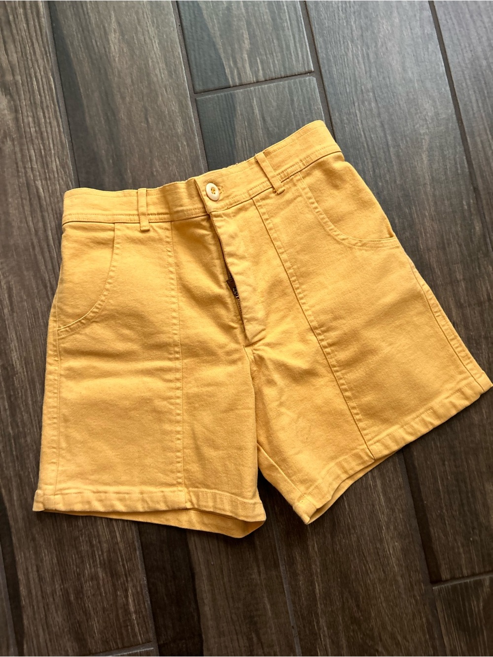 Jungmaven Venice Utility Shorts in Mustard Yellow Sz S